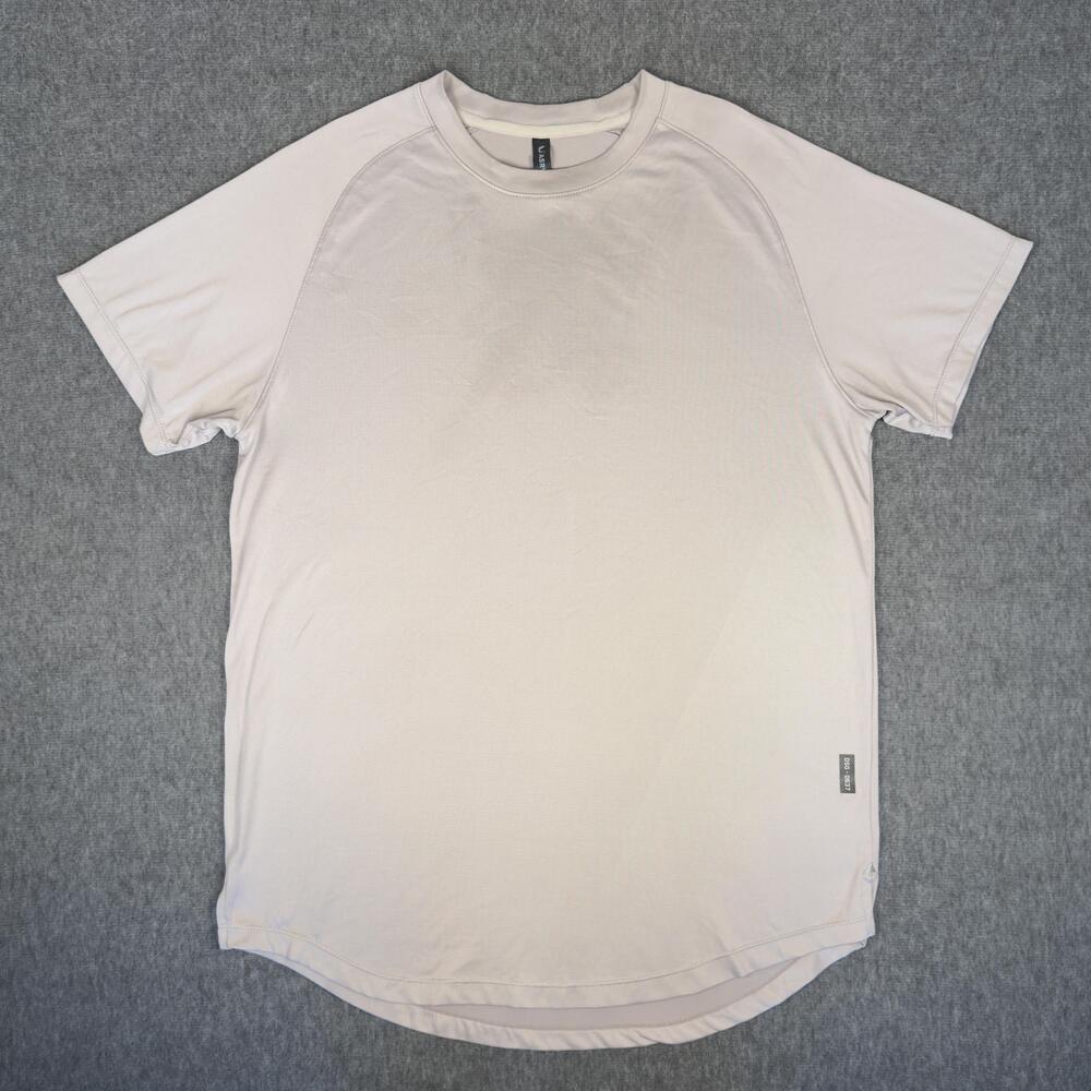 ASRV Shirt Mens Large Beige Short Sleeve Raglan Performance Athletic Tee